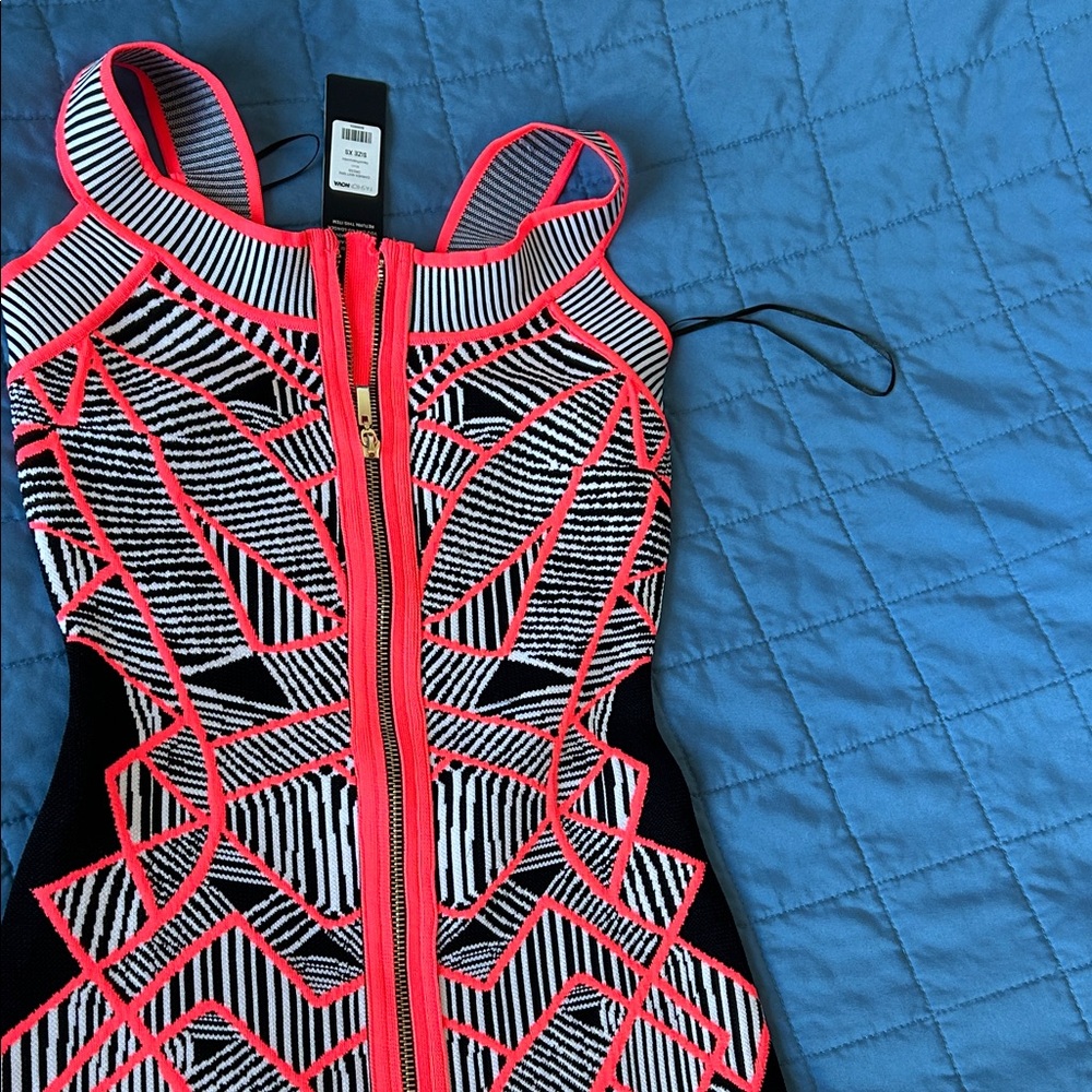 Fashion nova Pink and Black Geometric Kids Bodysuit